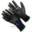 Перчатки с двойным полиуритановым покрытием черные G-40,  - Производство и оптовая продажа хлопчатобумажных перчаток с ПВХ-покрытием, Екатеринбург