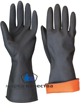 Перчатки кислотнощелочные ТИП-2 - Производство и оптовая продажа хлопчатобумажных перчаток с ПВХ-покрытием, Екатеринбург